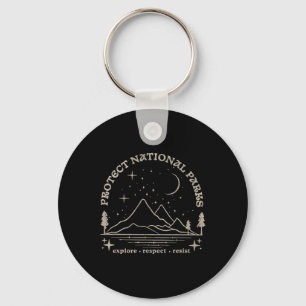 Resist Protect Our National Parks Graphic Anti Tru Key Ring