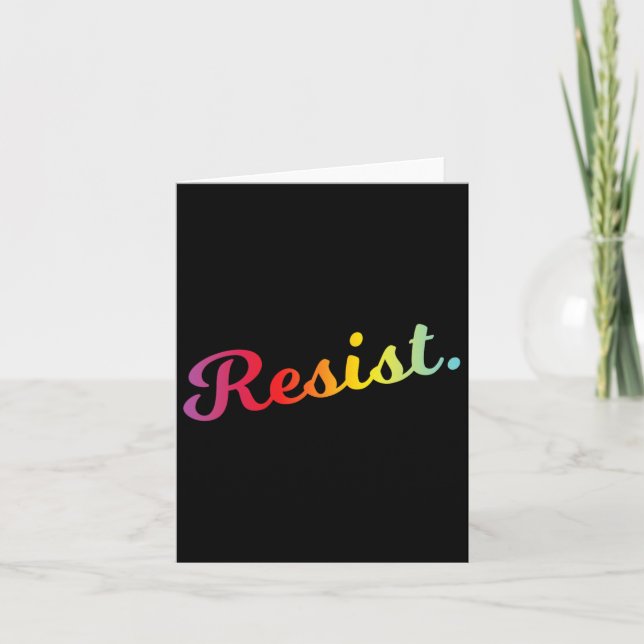 Resist Protest Activism  Card (Front)