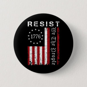 Resist Protest We The People Flag Protest Save Dem 6 Cm Round Badge