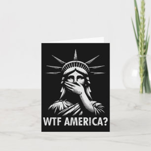 Resist Protest Wtf America Statue Liberty Equality Card