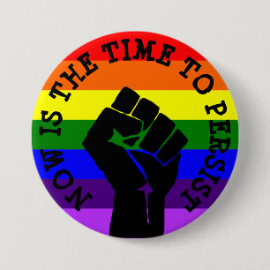 #Resist Protester Fist Anti-Trump Political Button