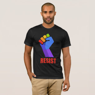 RESIST! RAINBOW FIST OF SOLIDARITY T-Shirt