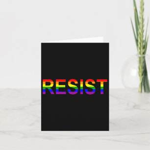 Resist Rainbow Queer Anti Trump Novelty Political Card