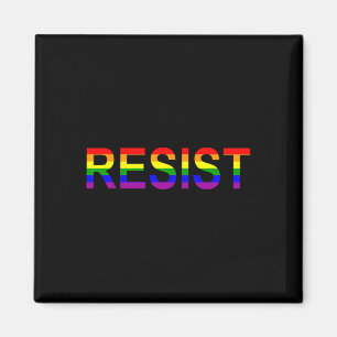 Resist Rainbow Queer Anti Trump Novelty Political Magnet
