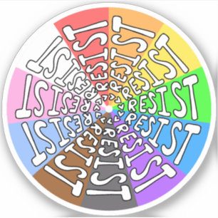 Resist Rainbow Vinyl Sticker