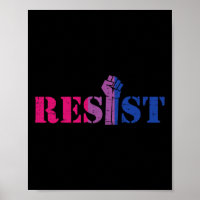 Resist Raised Fist Protest Lgbtq Biual Flag Gay Pr