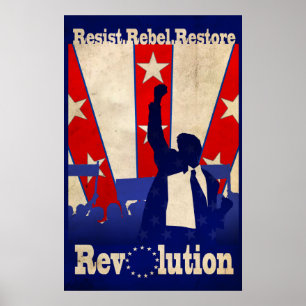 Resist Rebel Restore Revolution Poster (Large)