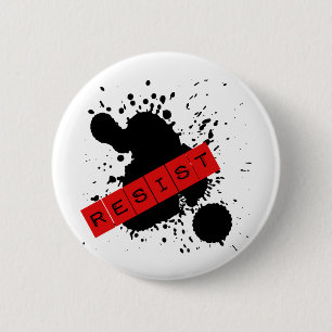 RESIST Rebellious Design 6 Cm Round Badge