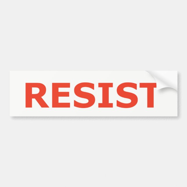 RESIST - Red Bumper Sticker (Front)