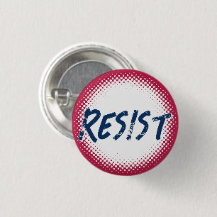 Resist Resistance Blue White and Red Custom 3 Cm Round Badge