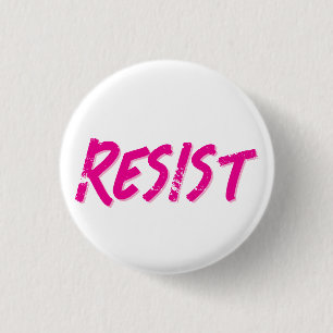 Resist Resistance Pink 3 Cm Round Badge