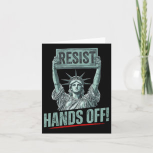Resist Resistance Statue Of Liberty Hands Off Prot Card
