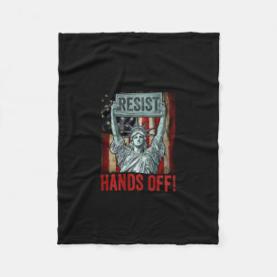 Resist Resistance Statue Of Liberty Hands Off Prot Fleece Blanket