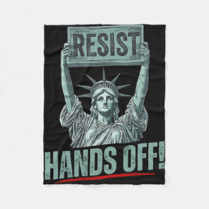 Resist Resistance Statue Of Liberty Hands Off Prot Fleece Blanket