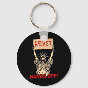 Resist Resistance Statue Of Liberty Hands Off Prot Key Ring