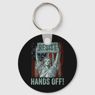 Resist Resistance Statue Of Liberty Hands Off Prot Key Ring