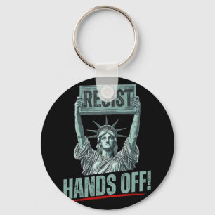 Resist Resistance Statue Of Liberty Hands Off Prot Key Ring
