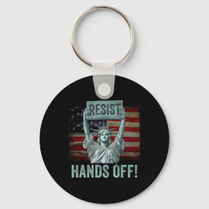 Resist Resistance Statue Of Liberty Hands Off Prot Key Ring
