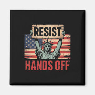 Resist Resistance Statue Of Liberty Hands Off Prot Magnet