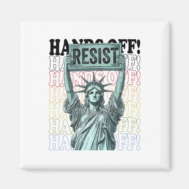 Resist Resistance Statue Of Liberty Hands Off Prot Magnet (Front)