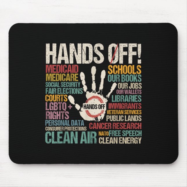 Resist Resistance Statue Of Liberty Hands Off Prot Mouse Pad (Front)