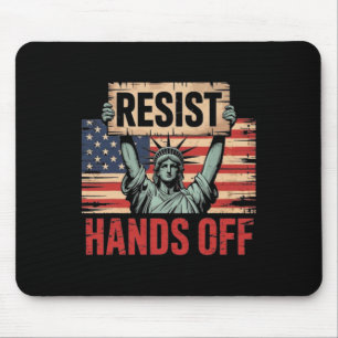 Resist Resistance Statue Of Liberty Hands Off Prot Mouse Pad