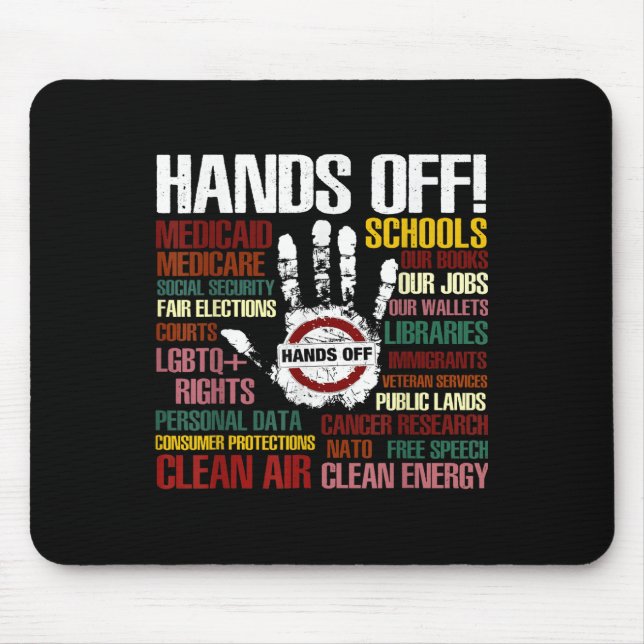 Resist Resistance Statue Of Liberty Hands Off Prot Mouse Pad (Front)