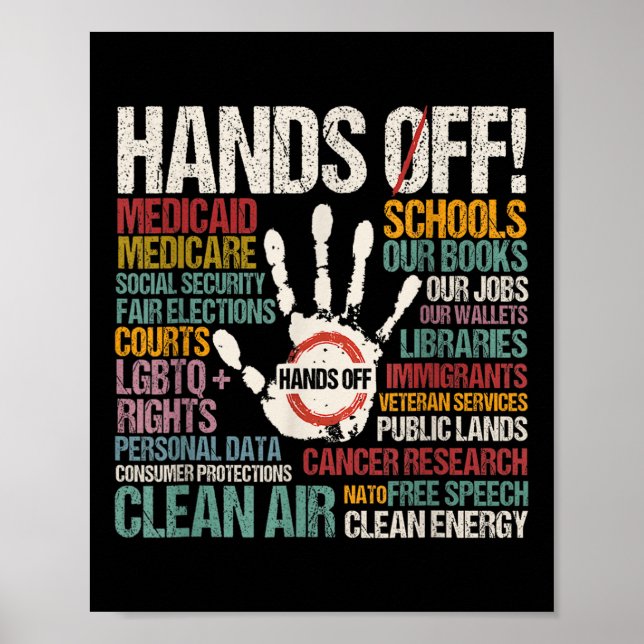 Resist Resistance Statue Of Liberty Hands Off Prot Poster (Front)