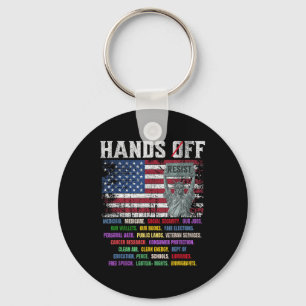 Resist Resistance Usa Statue Of Liberty Hands Off  Key Ring