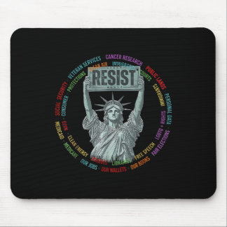 Resist Resistance Usa Statue Of Liberty Hands Off  Mouse Pad