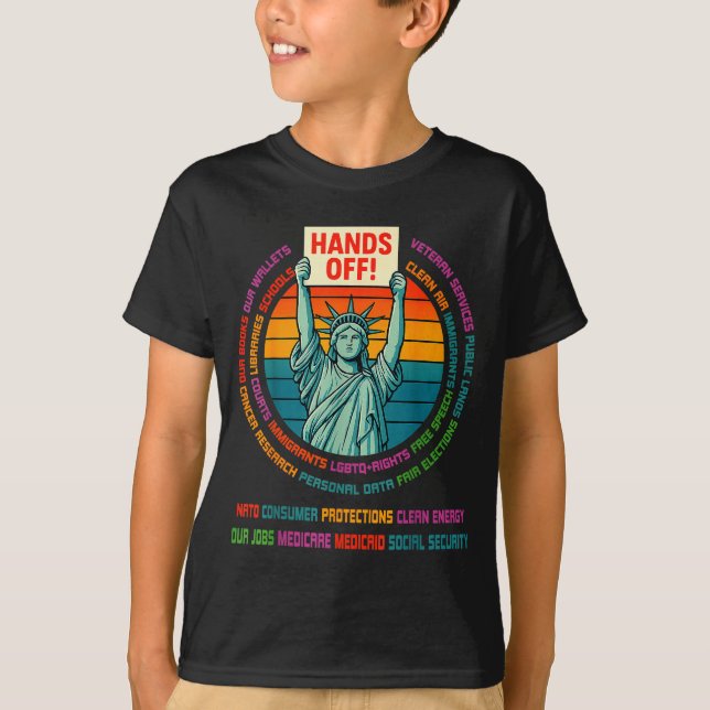 Resist Resistance Usa Statue Of Liberty Hands Off  T-Shirt (Front)