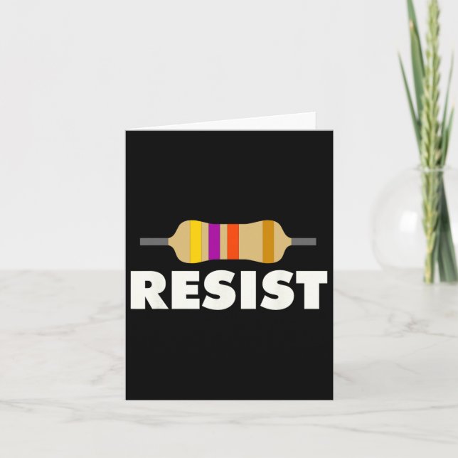Resist Resistor Electrical Engineering  Card (Front)