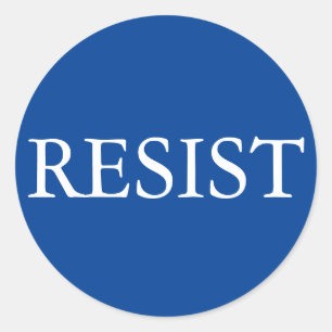 RESIST round sticker