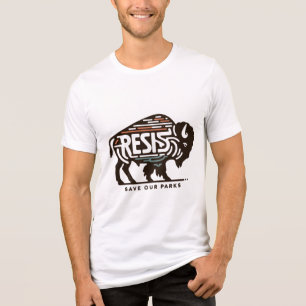 Resist Save Our Parks Bold Bison Conservation Tri-Blend Shirt