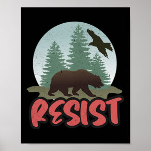 Resist Shirt Alt Us National Parks Resist Graphic  Poster