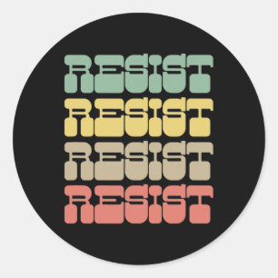 Resist Shirt Classic Round Sticker