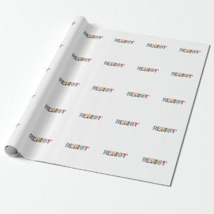 Resist Shirt Resistance Fight Fist Protest Liberal Wrapping Paper