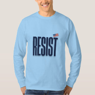 RESIST Small American Flag – Protest Statement T-Shirt