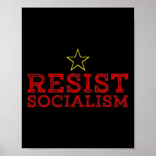 Resist Socialism Anti Socialism Poster