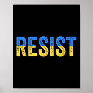 Resist Stand With Ukraine Support Ukraine Protest  Poster