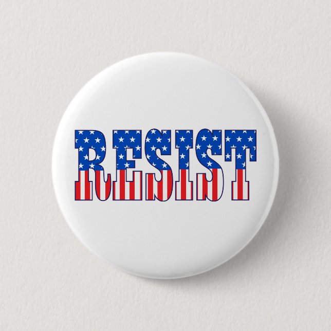 Resist | Stars & Stripes 6 Cm Round Badge (Front)
