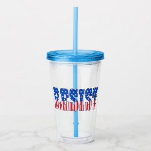 Resist Stars & Stripes Acrylic Tumbler