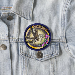 Resist State Bird Arkansas Mockingbird 7.5 Cm Round Badge