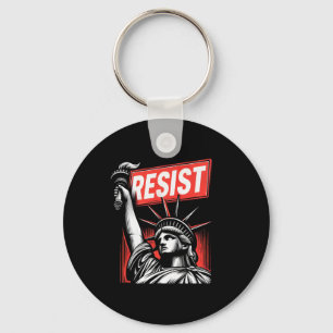 Resist Statue Of Liberty Activism Freedom Protest Key Ring