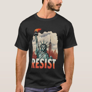 Resist Statue of Liberty Activism Vintage Retro T-Shirt