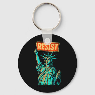 Resist Statue Of Liberty Key Ring