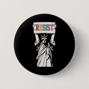 Resist Statue Of Liberty Peace Kindness Trump Huma 6 Cm Round Badge