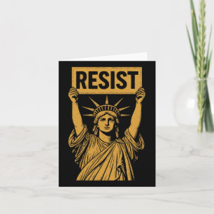 Resist Statue Of Liberty Rebel Protest Against Hig Card