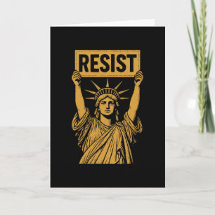 Resist Statue Of Liberty Rebel Protest Against Hig Card