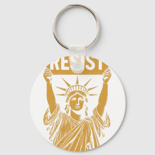 Resist Statue Of Liberty Rebel Protest Against Hig Key Ring